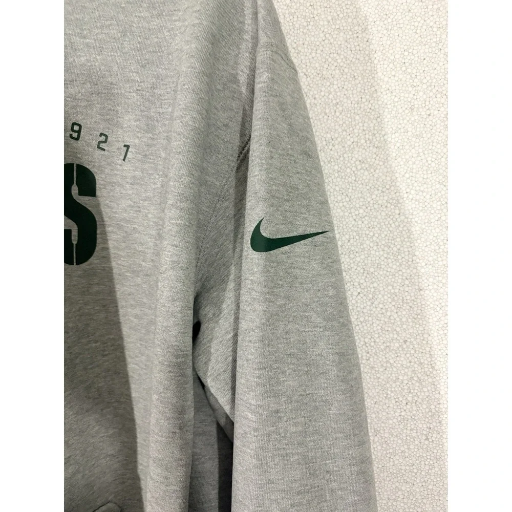 Nike Green Bay Packers Hoodie Sweatshirt‎ Mens Sz L Light Grey NFL Logo Fan Gear